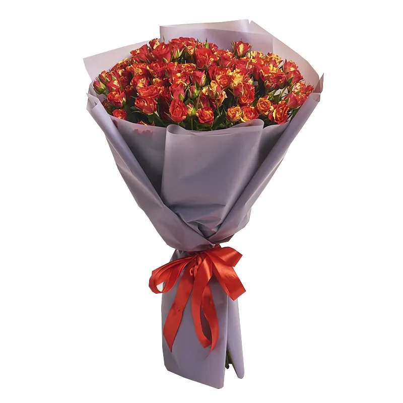Букет из 25 кустовых роз Красотка