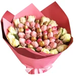 Букет из клубники Розовая принцесса